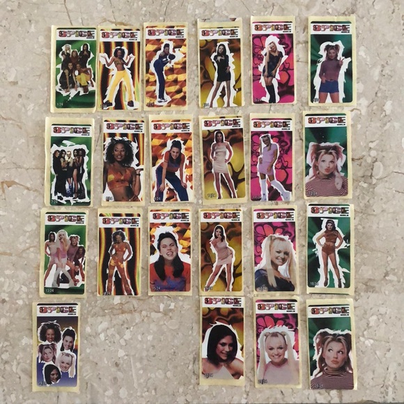 Other - Vintage 1990's Dunkin Gum Spice Girls Stickers Collectibles - Lot of 22 of 24